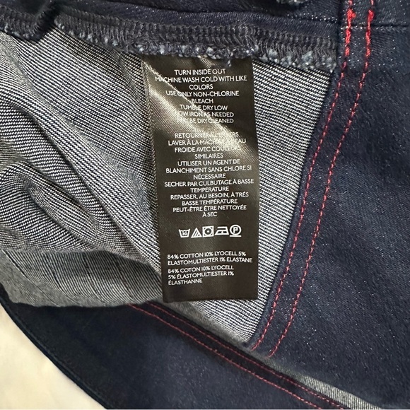 ANTHROPOLOGIE Maeve Rosette Strapless Fit & Flare Denim Mini Dress 4 - Picture 8 of 8